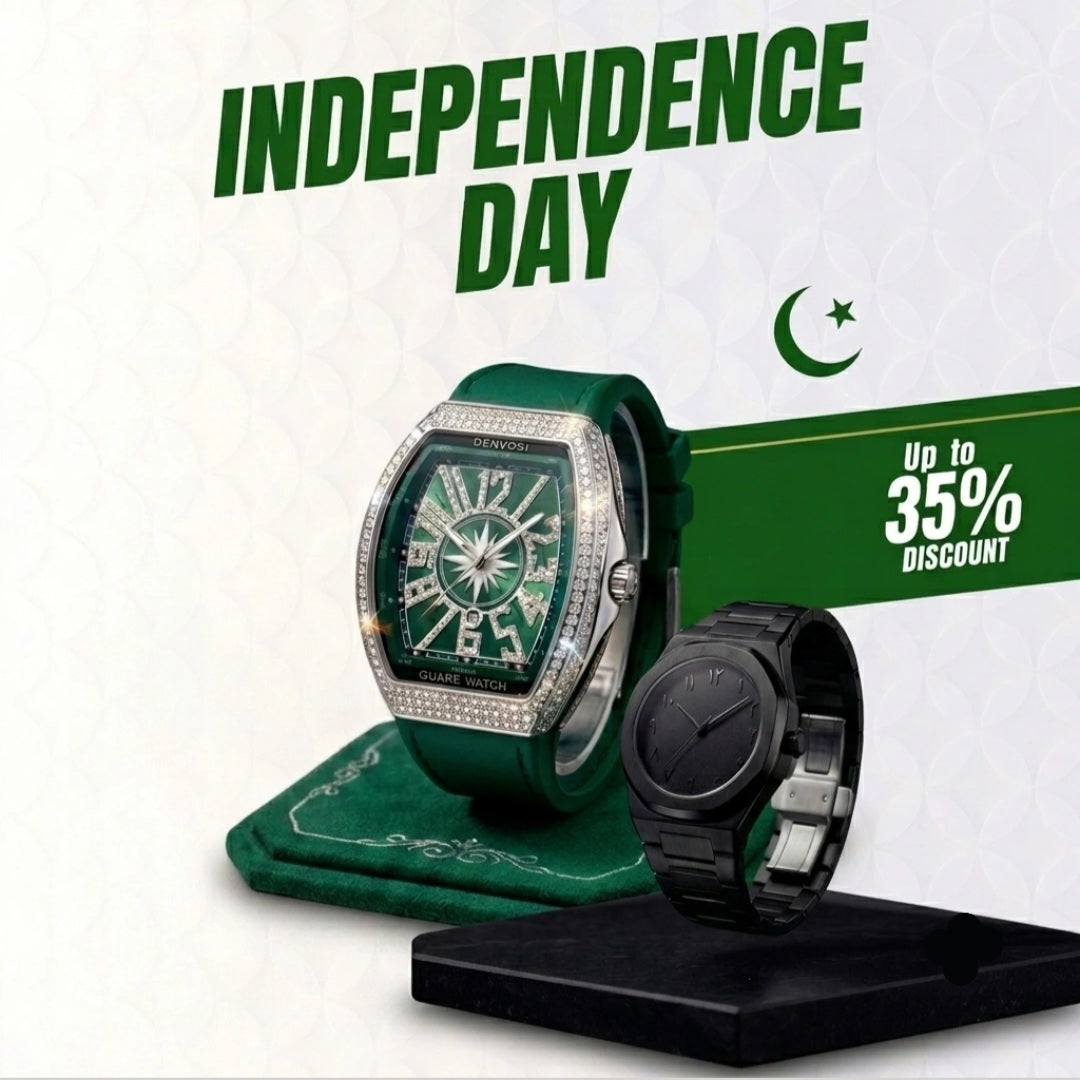 Azadi Special Bundle – Green Diamond & Black Arabic Edition